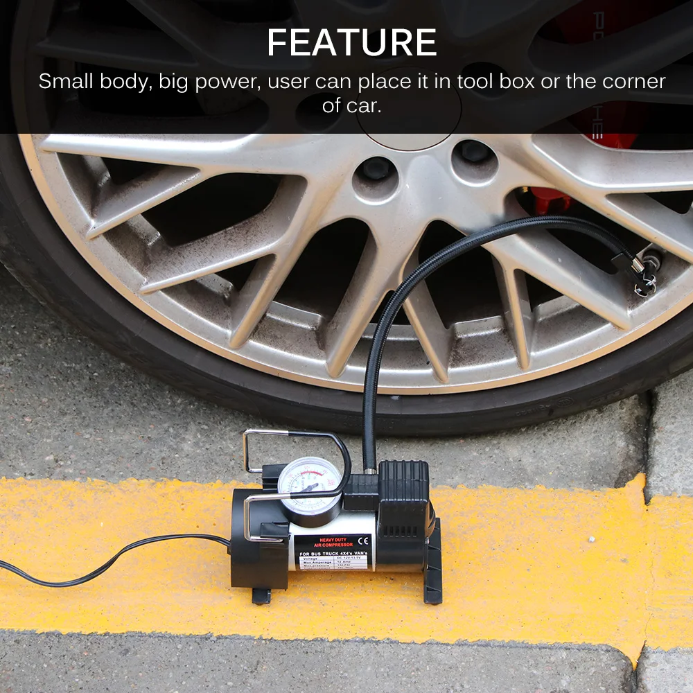 

150psi 12v High-Power Car Double-Cylinder Inflator Pump Universal Air Compressor Inflator Car Tire Pump Car Accessories