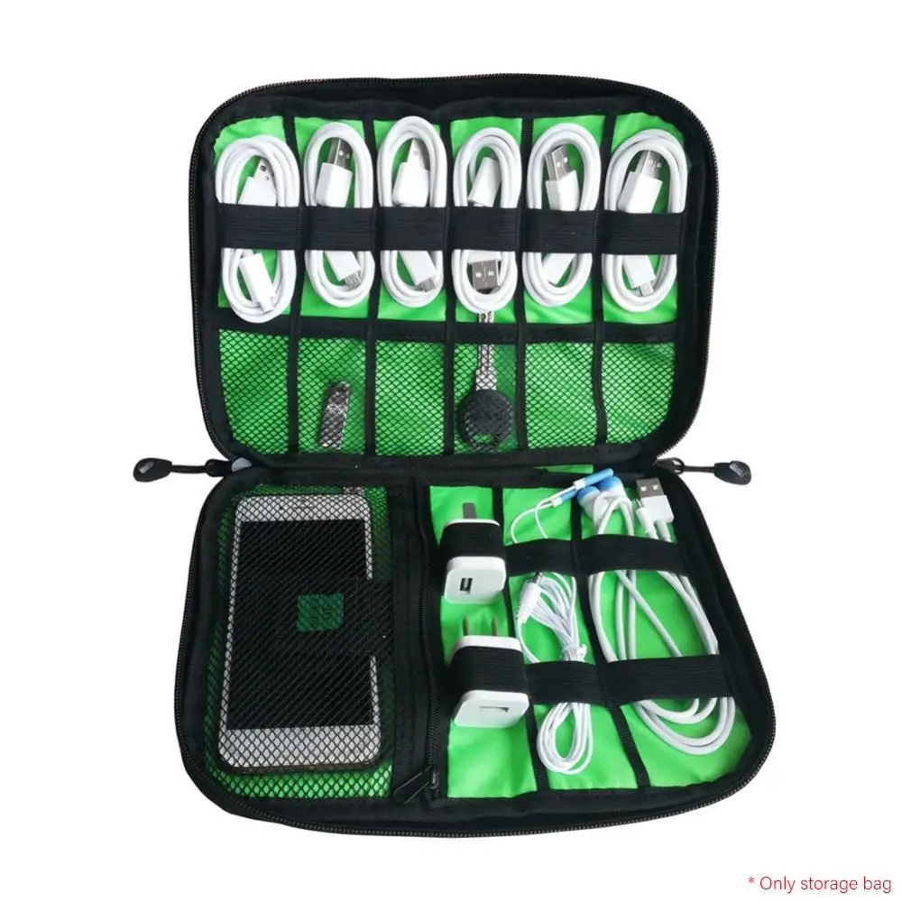 

Hot Sales Portable Nylon Zipper Digital USB Charger Earphone Storage Bag Organizer Pouch