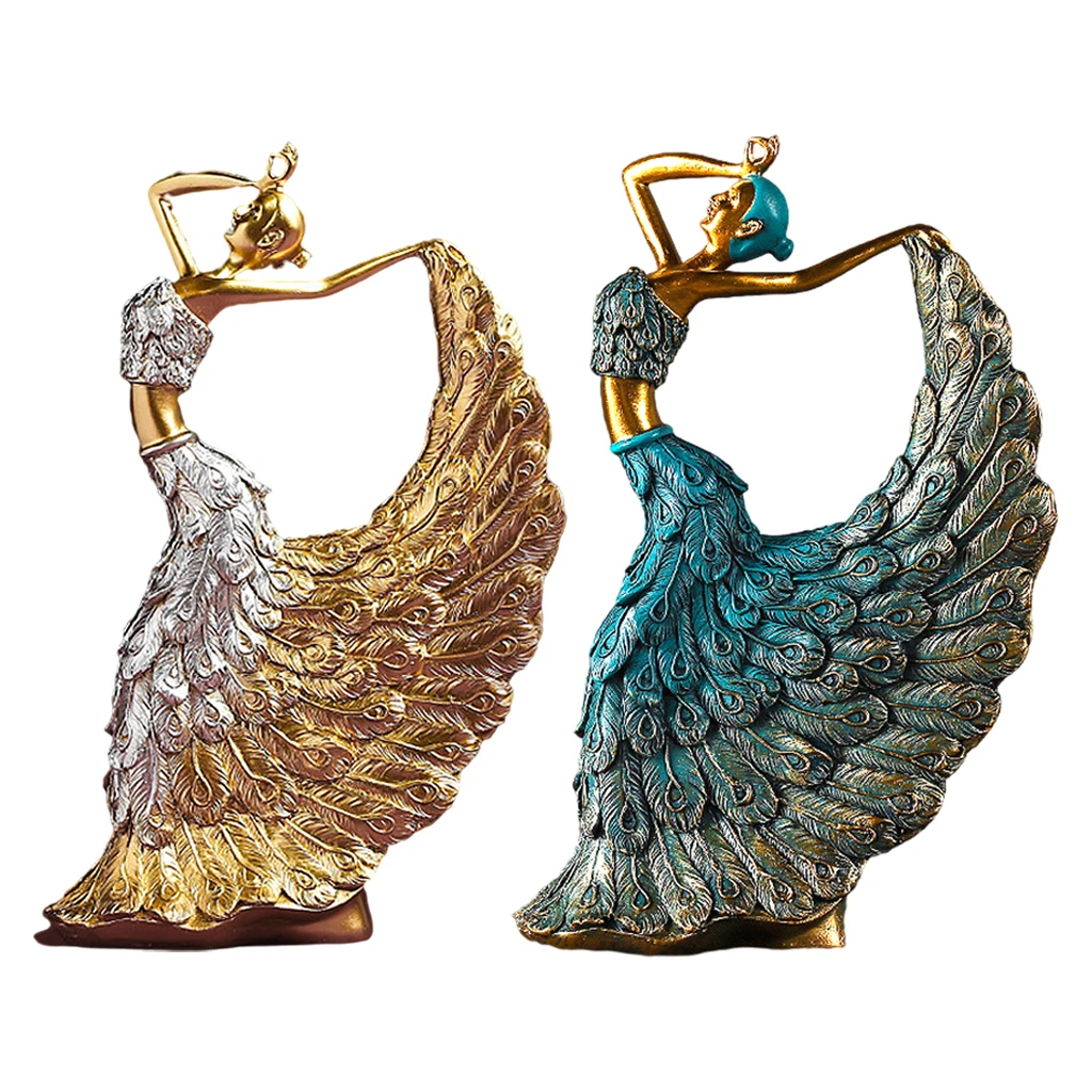 

Graceful Peacock Dancer Figurines Art Dancing Statue Office Decor Ornaments