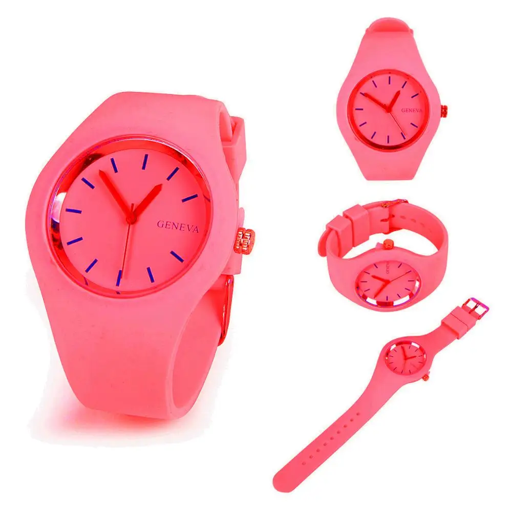 Часы наручные женские кварцевые с силиконовым ремешком модные простые Роскошные