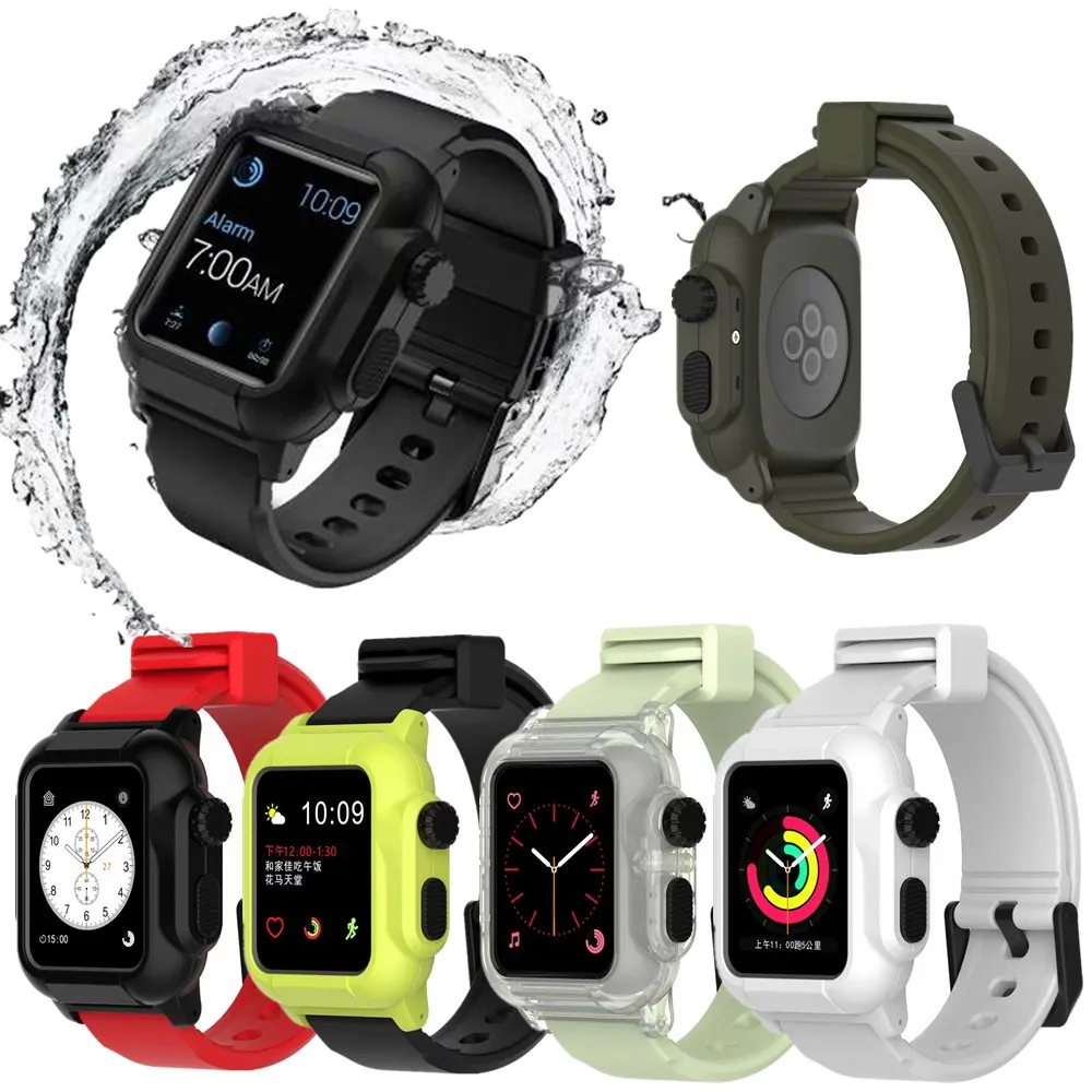 

Sport Silicone Rubber Strap for Apple Watch Band Series 6/5/4/3/2/SE Soft Waterproof Wrist Bracelet for iWatch 40mm 44mm 42mm