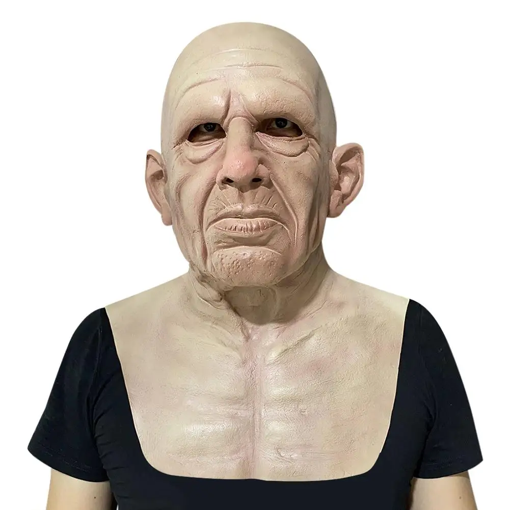 Крышка на лицо Хэллоуин латексный ужас старинный головной убор щит|Маски для