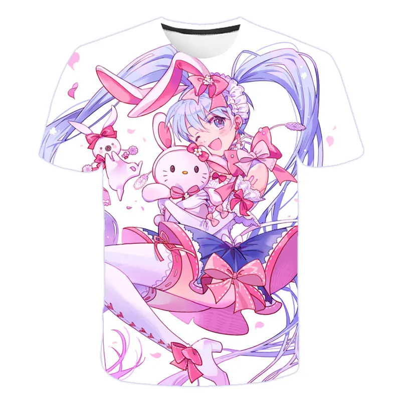 Лидер продаж! Футболка для маленьких девочек с мультипликационным котенком