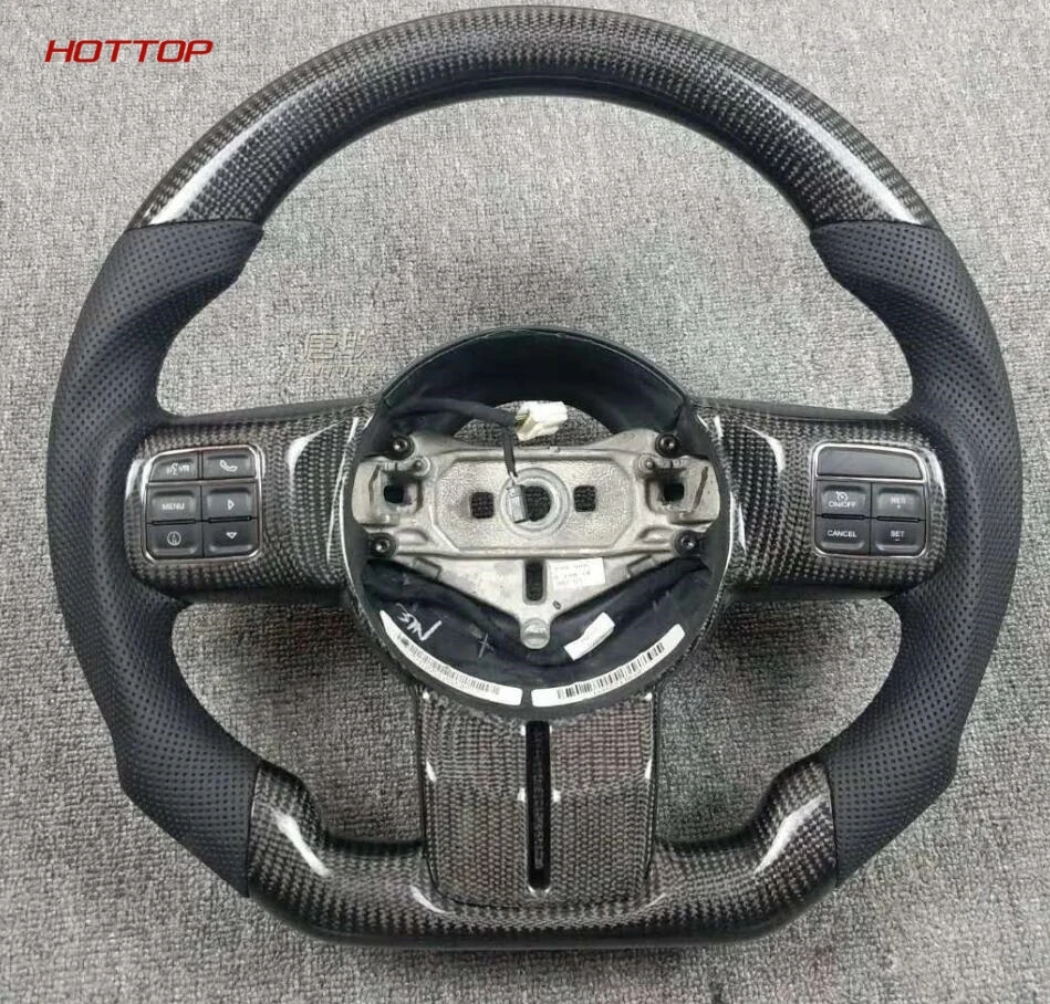 Автомобильное рулевое колесо из углеродного волокна для Jeep Wrangler универсальные
