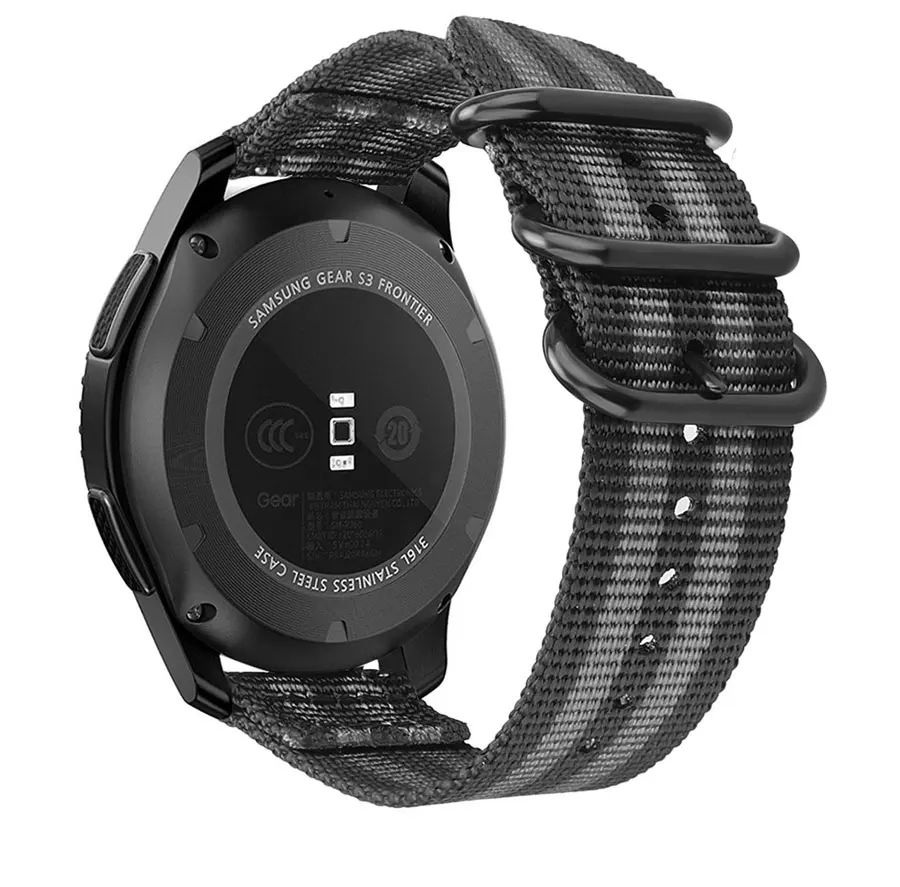 Galaxy watch 46 мм для samsung gear S3 Frontier huawei watch Gt Nato ремешок Amazfit Bip 22 мм смарт-ремешок для часов Active 2