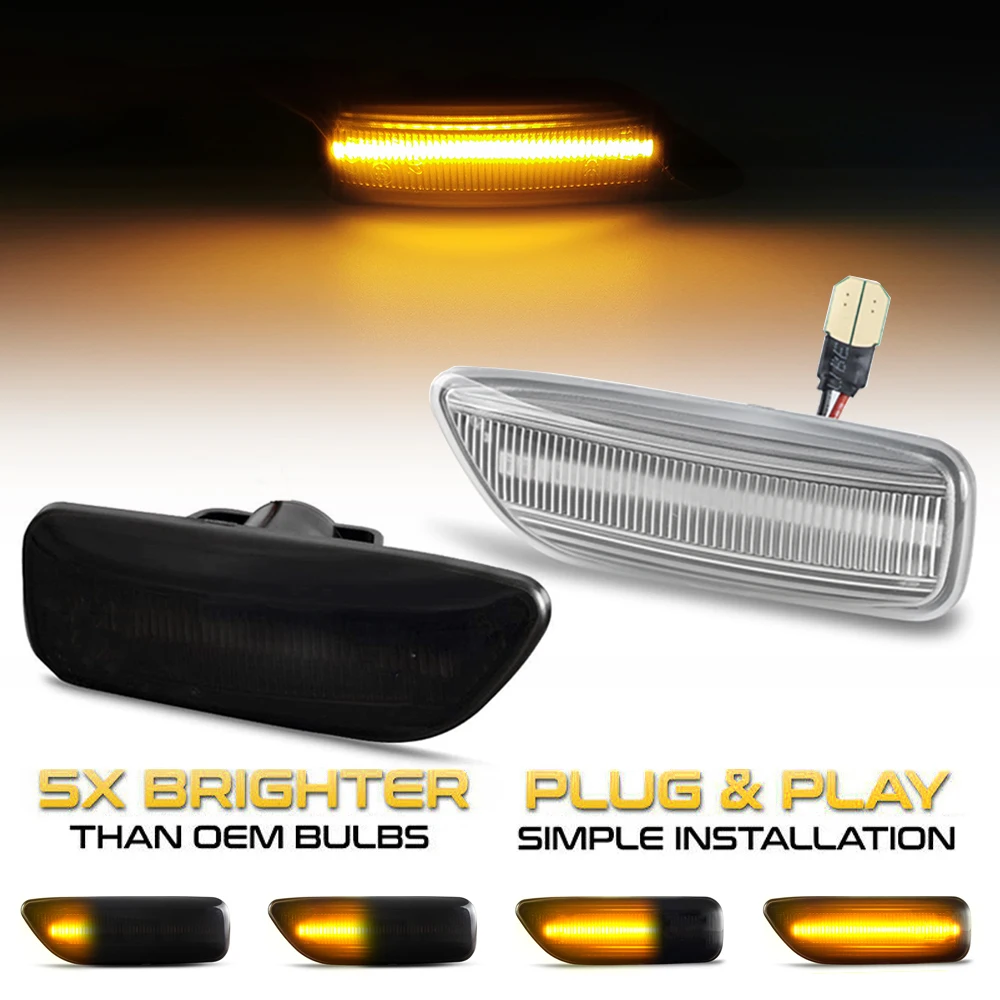 

2Pcs For Volvo XC90 V70 S60 S80 XC70 LED Side Marker Light Blinker Signal Lamp LED Side Marker Turn Signal Lights OEM : 30722641