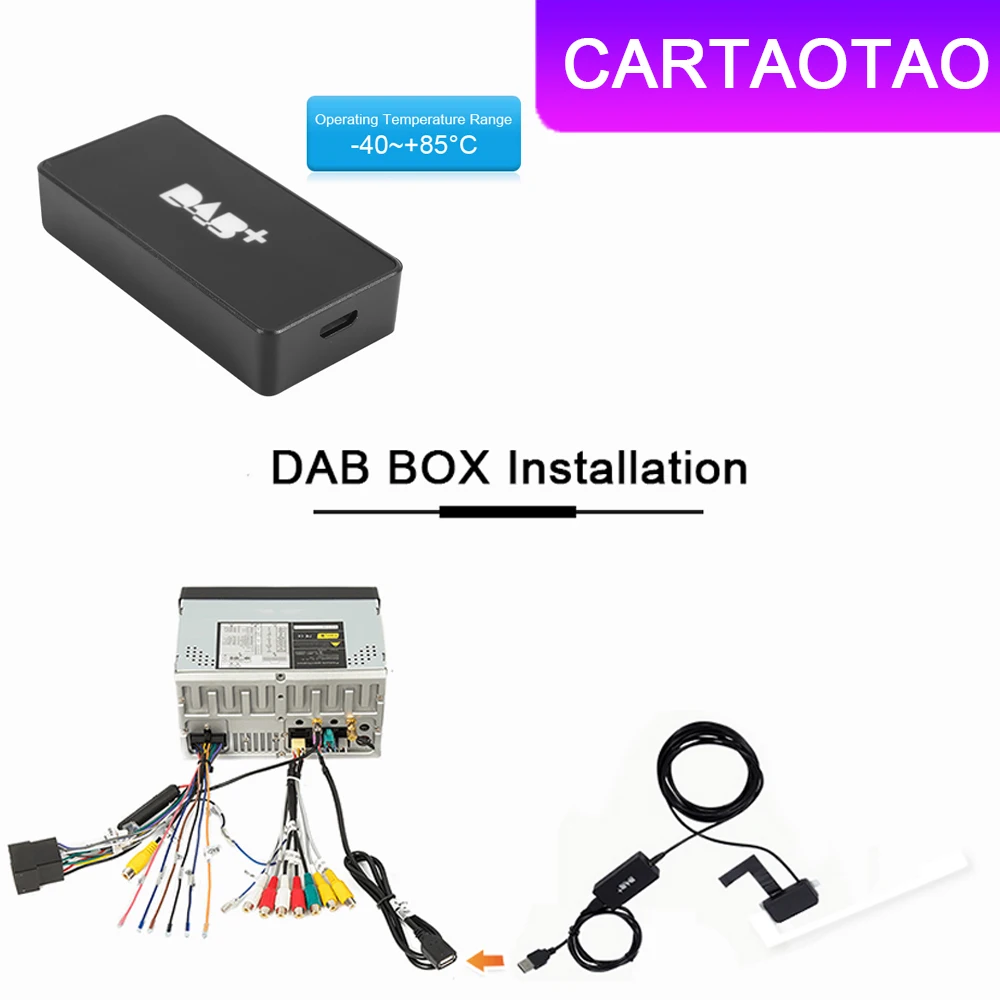 DAB + удлиненная антенна USB портативный адаптер приемник для автомобиля Android