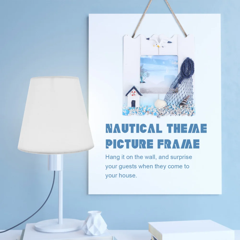 

Wooden Picture Frame Sculptural Photo Holder Hanging Wall Accessory Home Decor