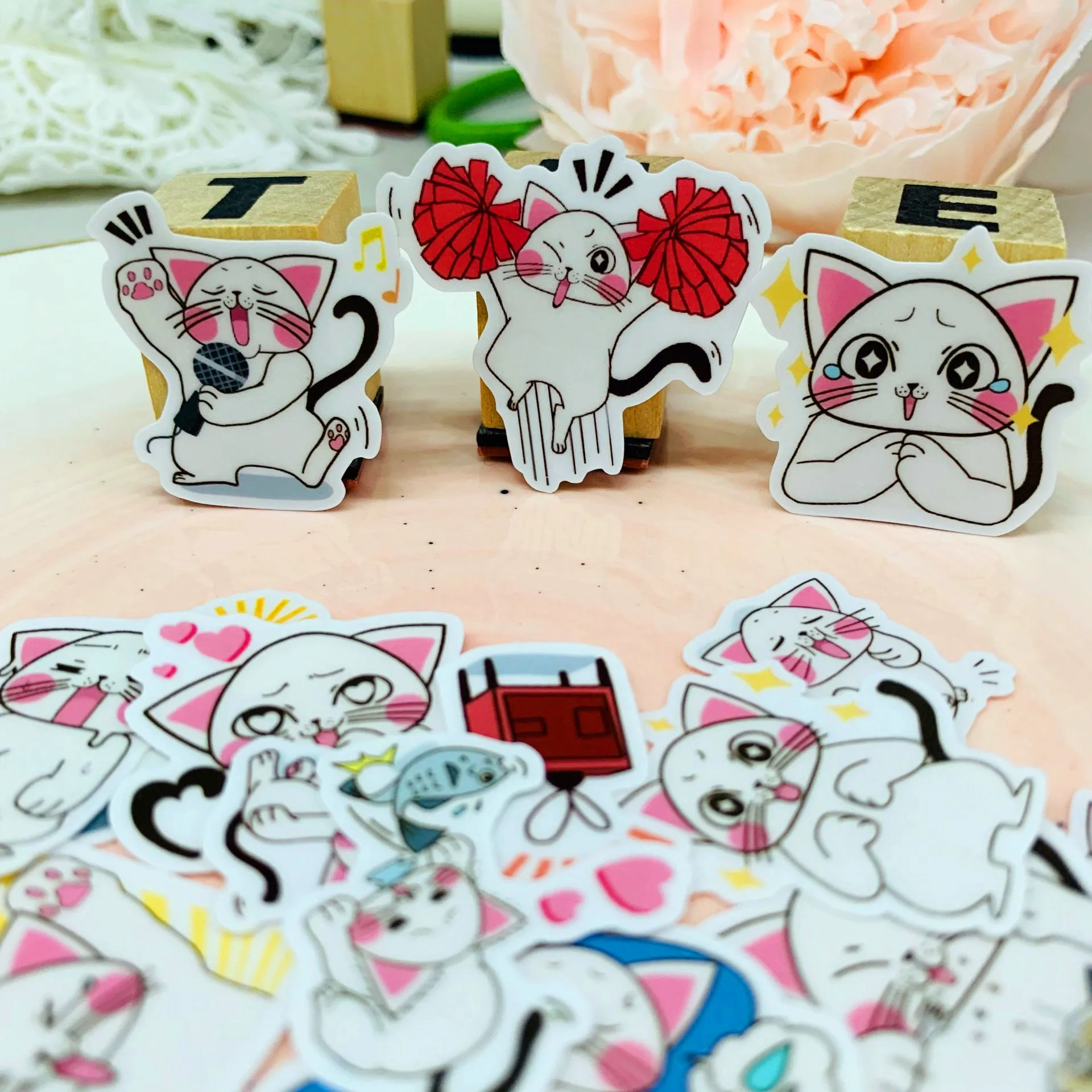 40 pcs Cute cat for kid homemade book stickers on laptop / decorative scrapbooking/DIY stikcer/diy sticker | Дом и сад