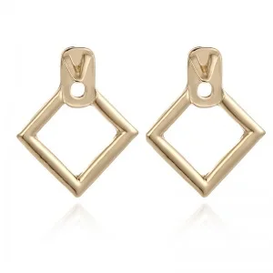 Punk Fashion New Earrings Personality Simple Creative Geometric Hollow Triangle Box Wild Women's Earring Jewelry | Украшения и