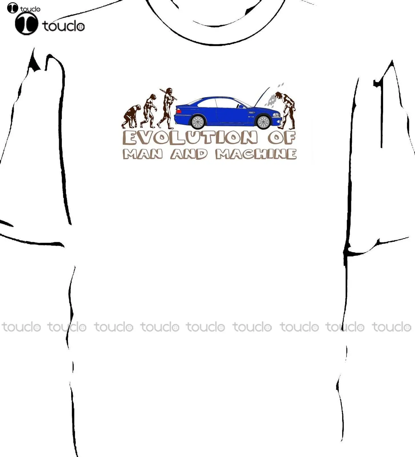 

New Fashion Low Price Round Neck Men Tees Germany Car M3 E46 "Evolution of Man Breakdown" Custom Tee Shirts fashion funny new