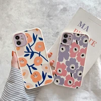 for iphone 12 pro case flower leaves phone case coque for iphone 12 mini 11 pro max 8 7 plus x xs max xr soft tpu bumper cover