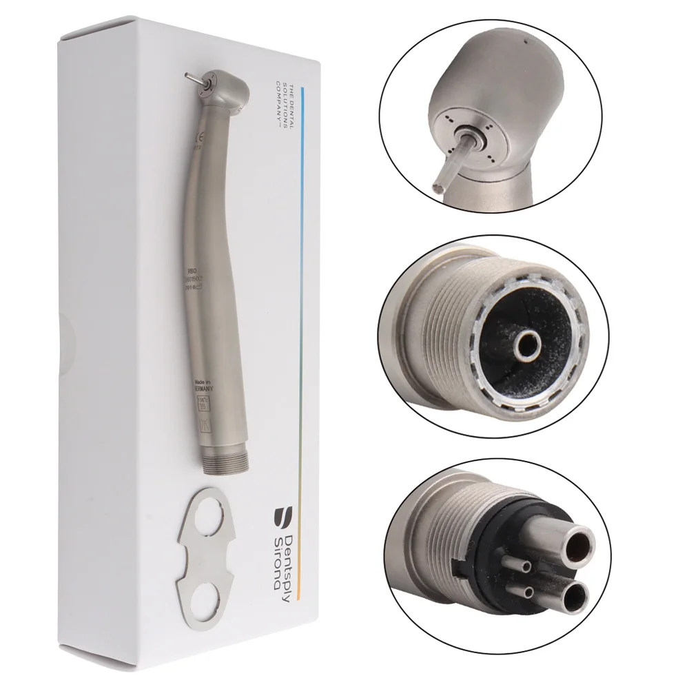 

Sirona T3 Racer Dental High Speed Handpiece 4 Water Spray Ceramic Air Turbine Borden 2 Hole B2 Midwest 4 Hole M4