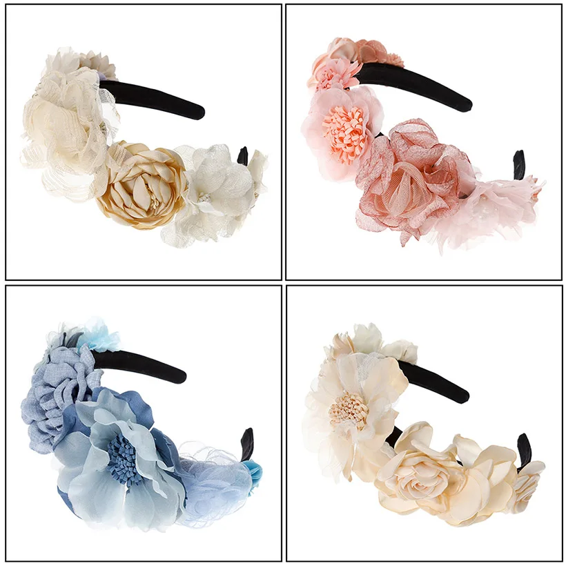 ЛЕВАО Гирлянда для невесты в виде венка на праздничный обруч с цветами, ободок для волос, аксессуары для волос для девочек, корона цветка, обруч для головы, новый.