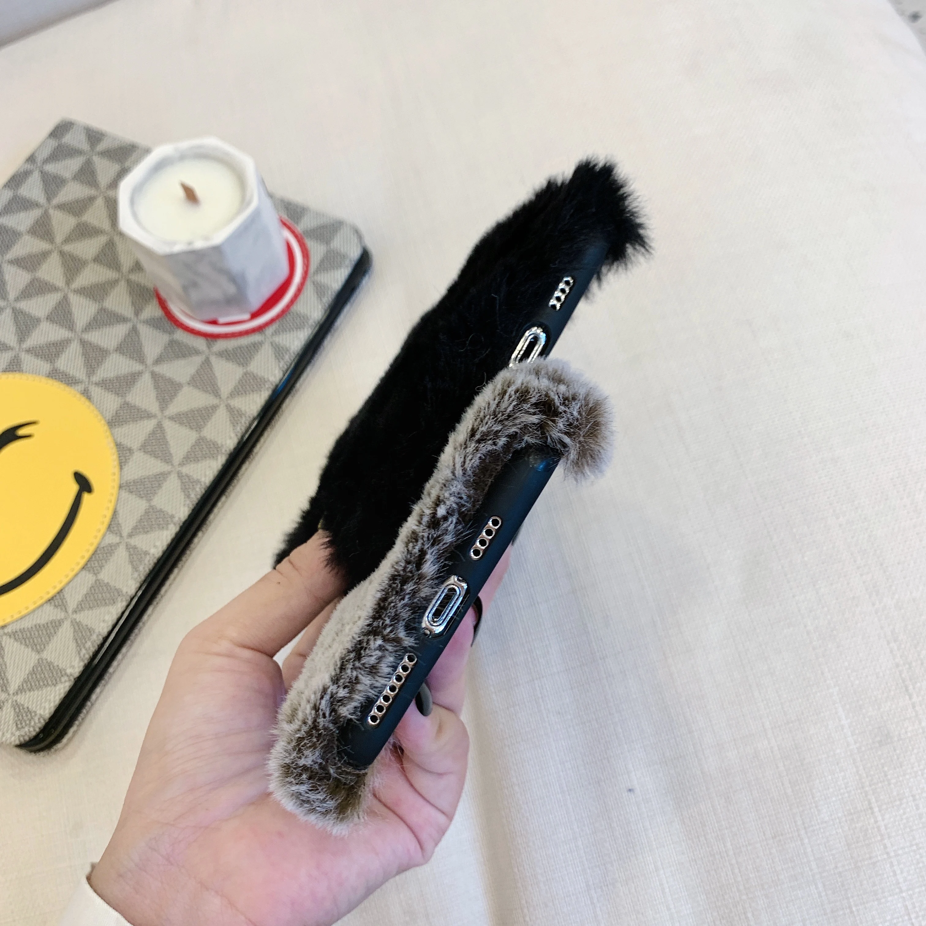 Plush Phone Cases for iPhone 11 11Pro Apple Pro Max Luxury Furry Fluffy Case Soft Faux Fur Fuzzy Cover 3D Diamond Bowknot |