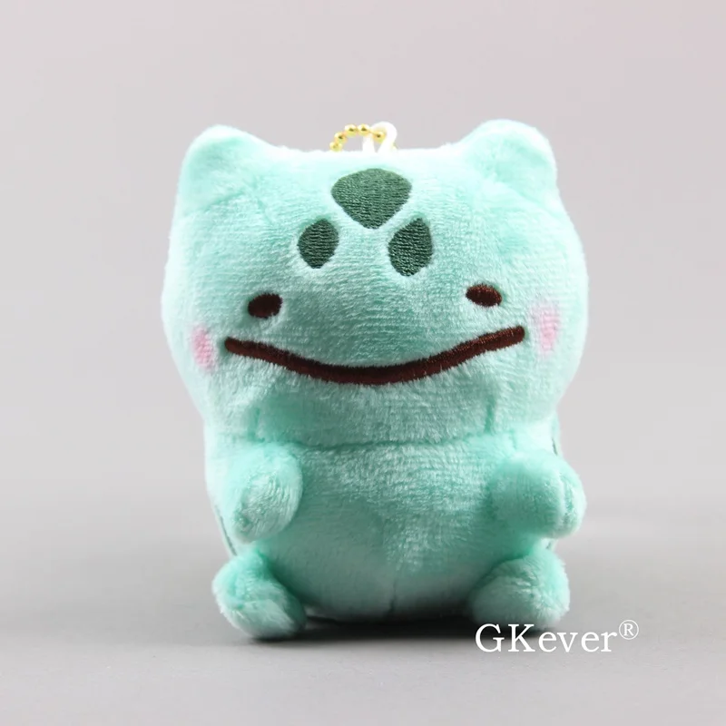 Bulbasaur 10cm Ditto Pikachu Charmander Bulbasaur плюшевая подвеска с брелком мини маленькие мягкие куклы 9-12 см - Цвет: Bulbasaur 10cm