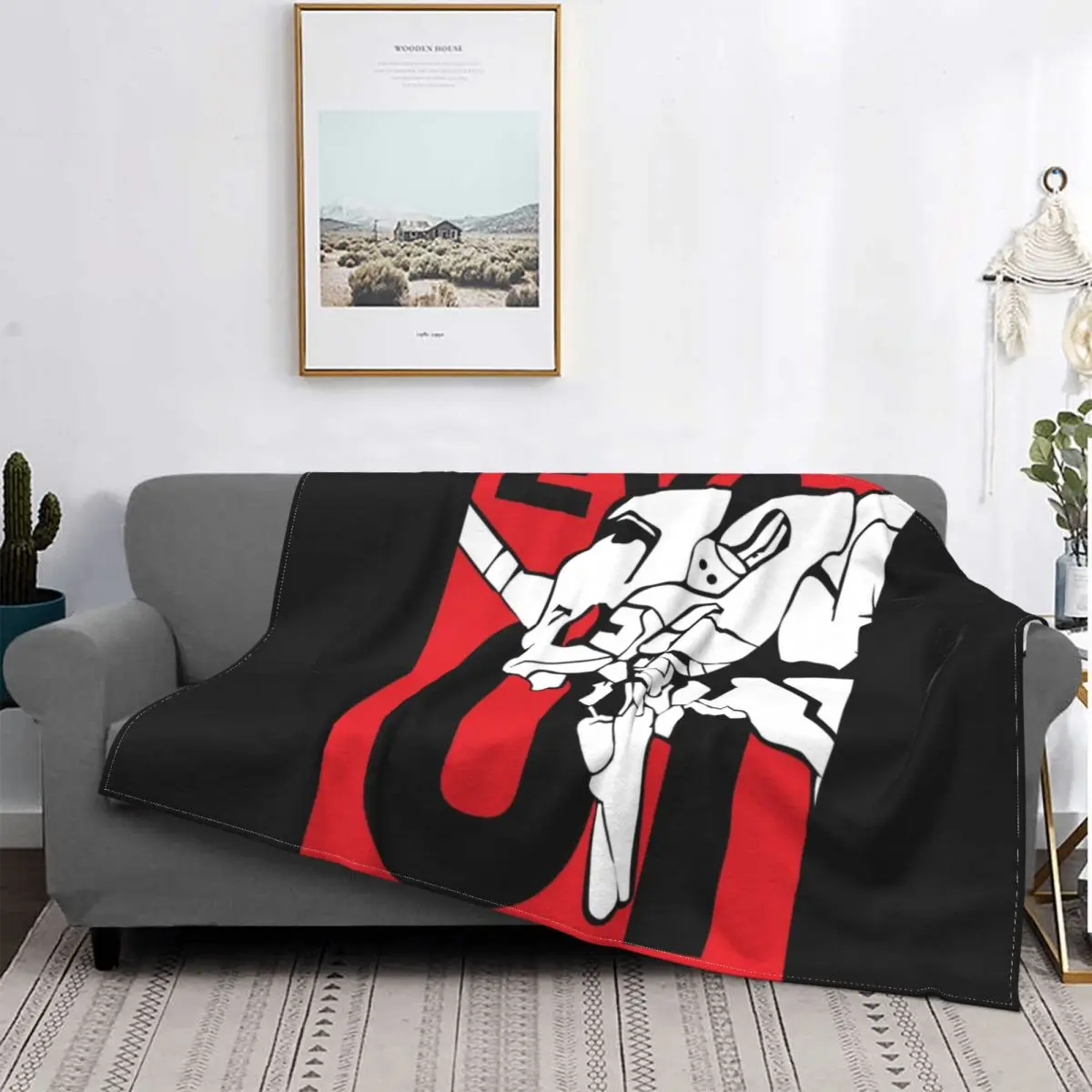 

EVA-01 Blanket Evangelion Gundam Anime Plush Warm Soft Flannel Throw Blanket For Bedding Bedspread Quilt Travel Gift Outlet