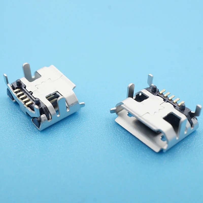 50 шт./лот Micro USB 5-контактный разъем для зарядного порта DIP-разъем с