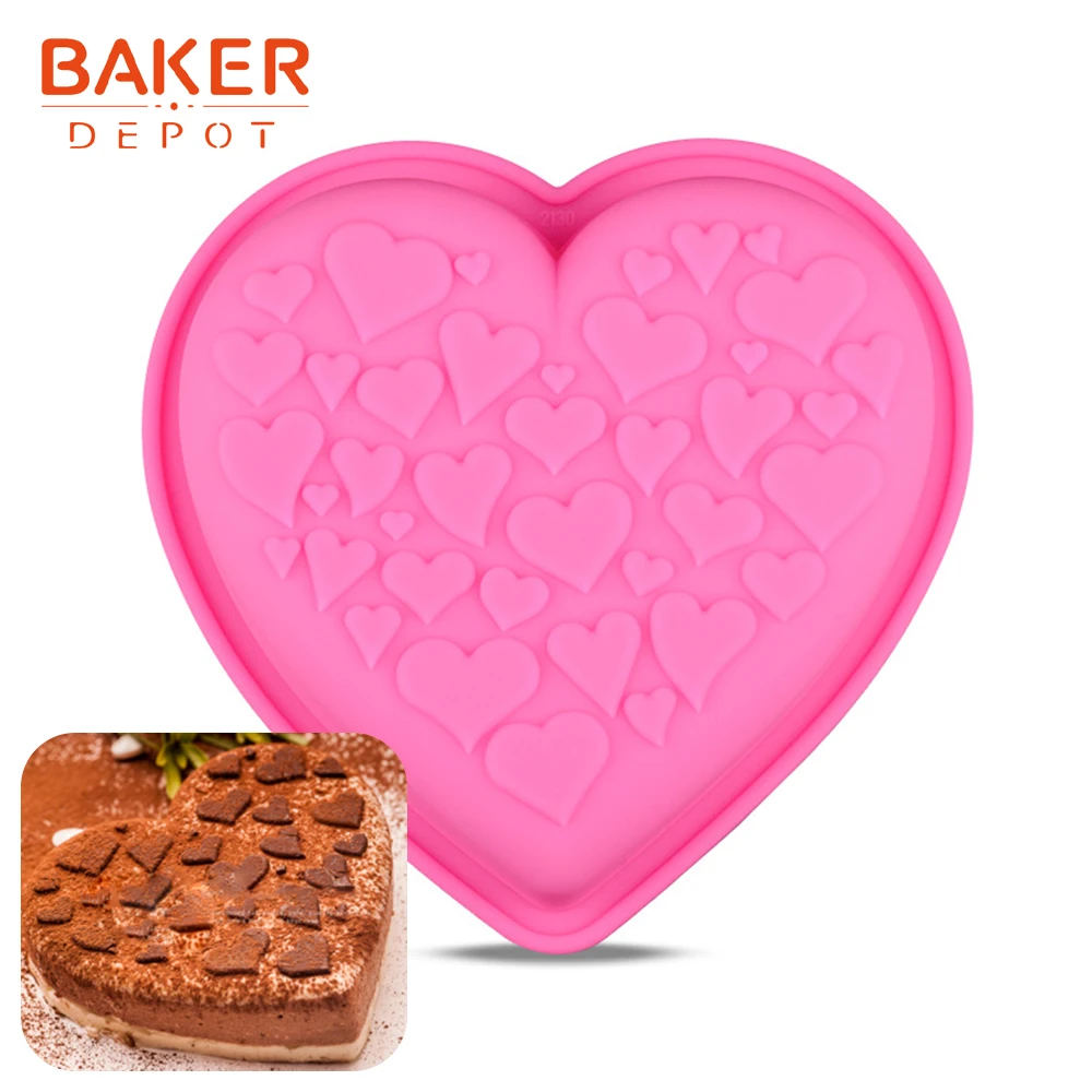 CDL-028 BAKER DEPOT силиконовые маленькие формы для торта Роза цветок пудинг бисквит мыло Плесень торт формы для выпечки инструмент для выпечки кондитерские формы DIY Валентина - Цвет: CDL-028