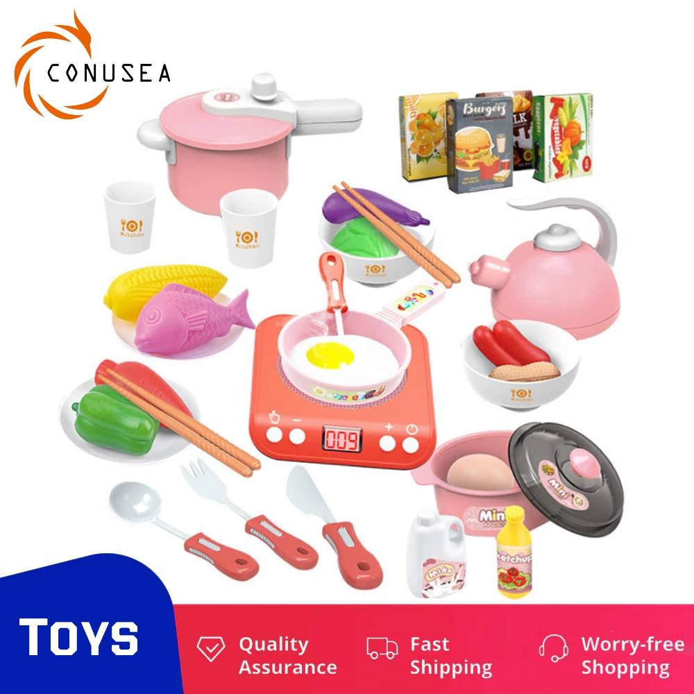 Детская игрушка для ролевых игр, мини-кухня, игрушка для детей, кухонная утварь, Интерактивная игрушка, посуда, кастрюля, кастрюля, детские и...