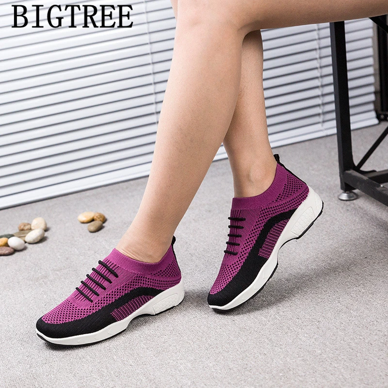 Повседневная обувь Женская дышащая с подошвой из вулканизированной женские