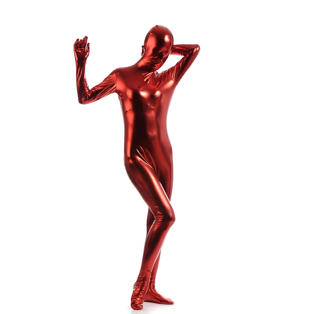 Блестящие супер герой лайкра спандекс блестящие фиолетовые женские комбинезон