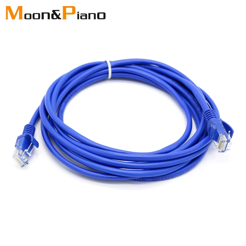 

Широкополосная линия маршрутизатора, Ethernet-кабель Cat5e, синий кабель 1 м, 2 м, 3 м, 5 м, 10 м, 15 м для PS2, компьютерный маршрутизатор, сетевой патч-корд