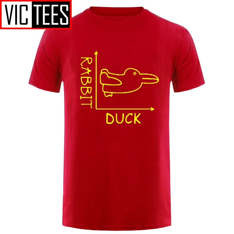 Футболка мужская с изображением мозга утки кролика математики | Мужская одежда