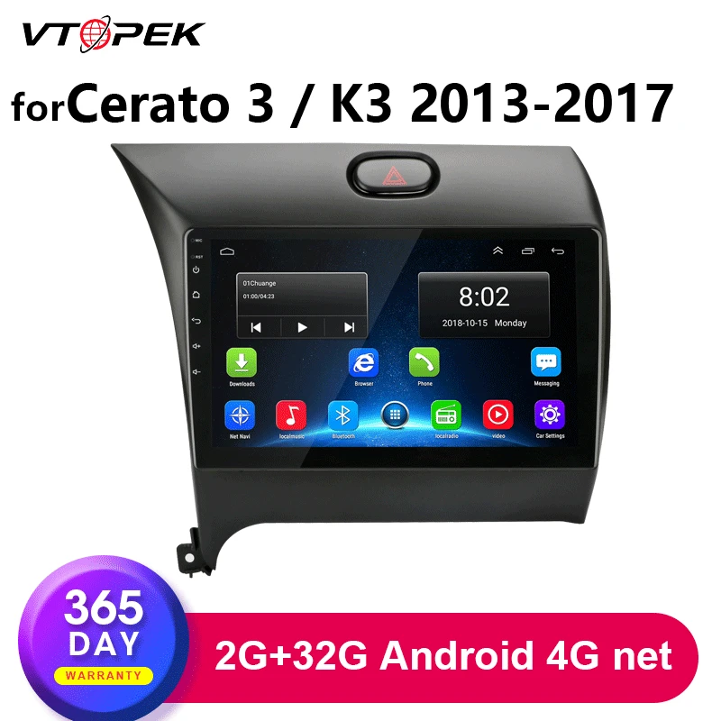 Vtopek 2G + 32G Android автомобильный Радио Мультимедийный видео плеер для Kia Cerato K3 2013 2017
