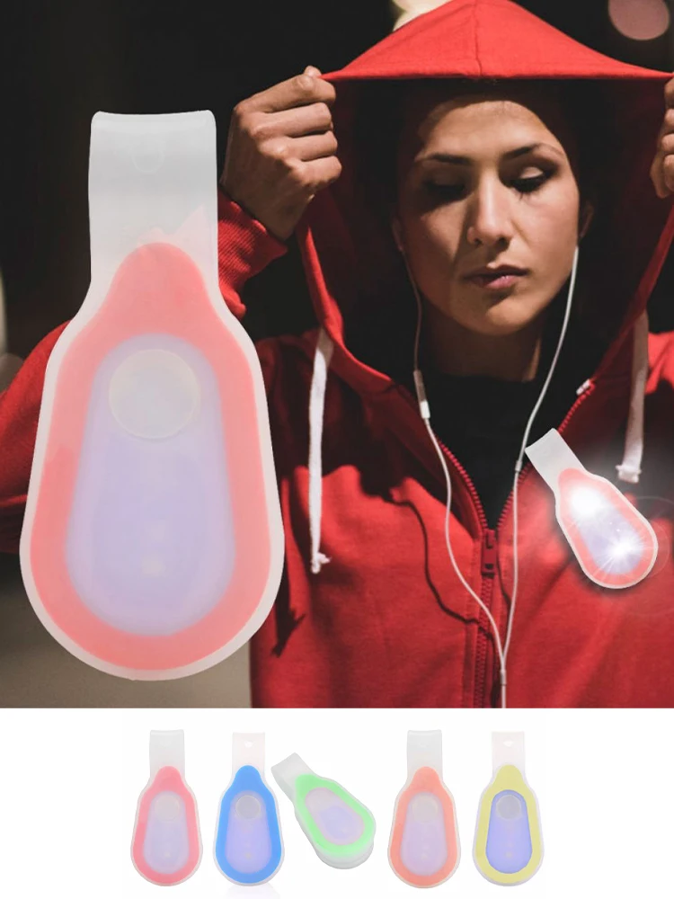 

Portable Hand Free LED Flashlight Clip Outdoor LED Magnet Lights Mini Night Flash Light Running Button Silicone Clip Lamp