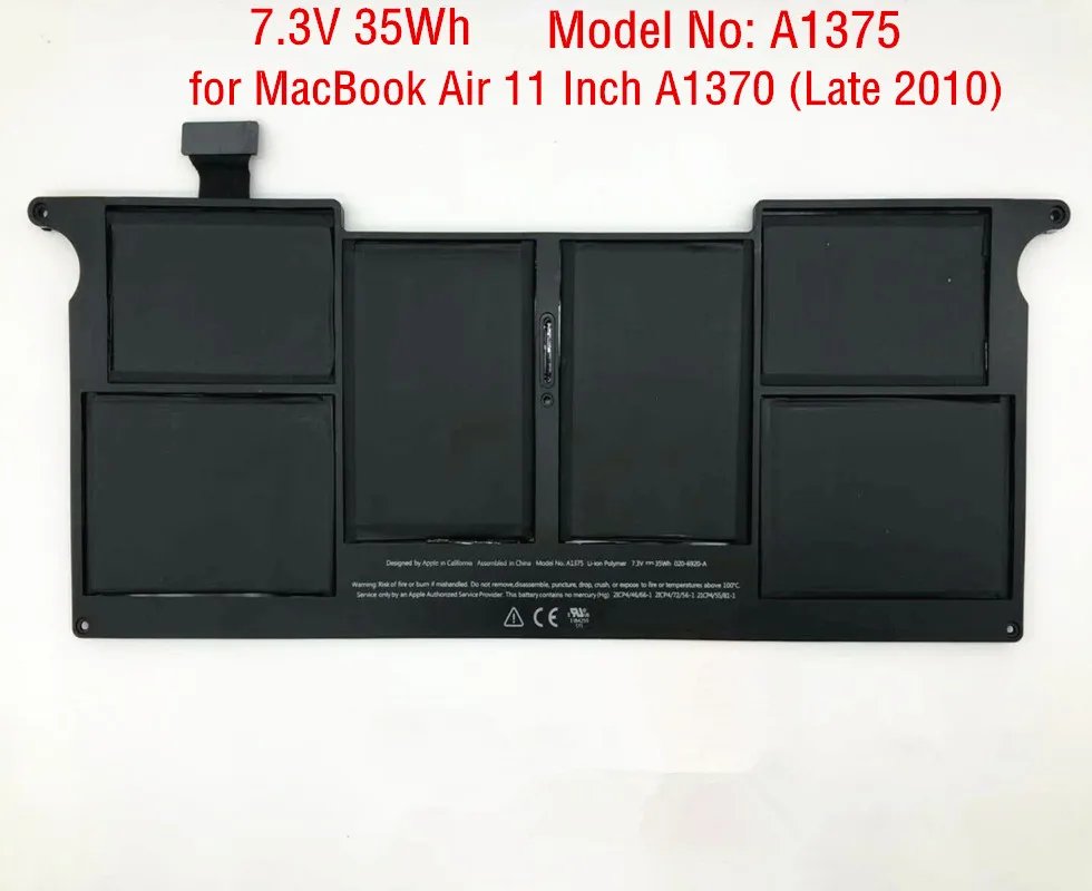 35Wh A1375 Аккумулятор для ноутбука Apple MacBook Air 11 дюймов A1370(Late 2010) MC505 020-6920-B