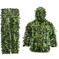top sticky flower bionic leaves camouflage suit hunting ghillie suit woodland camouflage universal camo set