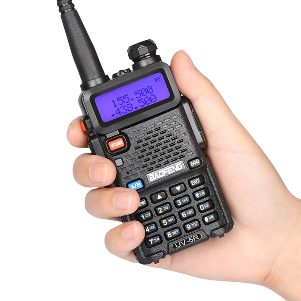 10pcs baofeng uv 5r walkie talkie uv5r cb radio station 8w 128ch vhf uhf dual band uv 5r two way radio for hunting ham radio free global shipping