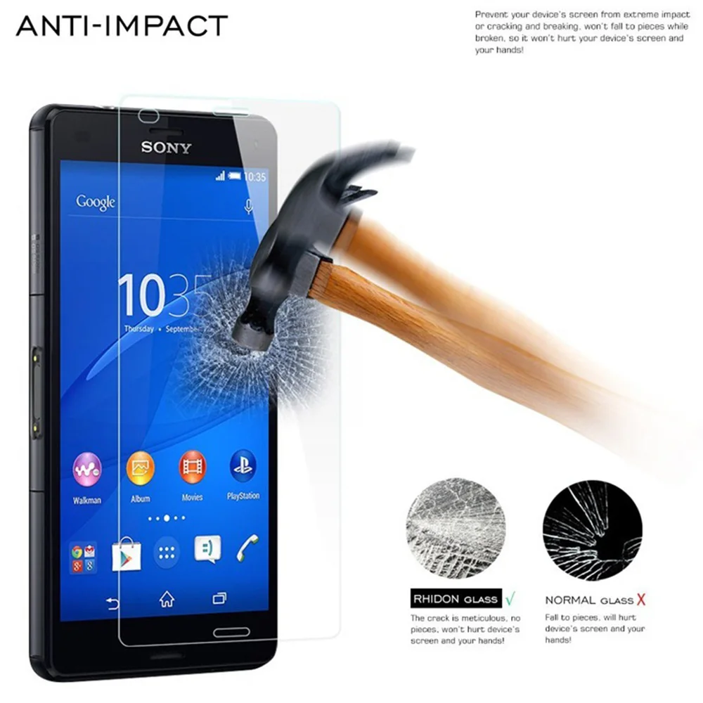 9H HD Защитная стеклянная пленка для Sony Xperia Z3 Compact Z Z1 Z2 Z4 Z5 M2 M4 M5 закаленное стекло
