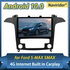 Мультимедийная магнитола для Ford S-Max S Max SMax 2007 2008, 9 дюймов, Android 10, GPS-навигация, 6 ГБ + 128 Гб DSP Carplay BT