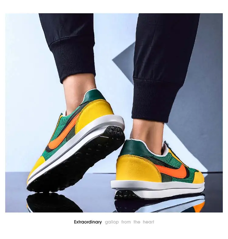 Дизайнерские кроссовки LDWAFFLE/SACAI; мужские и женские кроссовки; роскошные кроссовки для бега; дорожные кроссовки; цвет оранжевый, белый