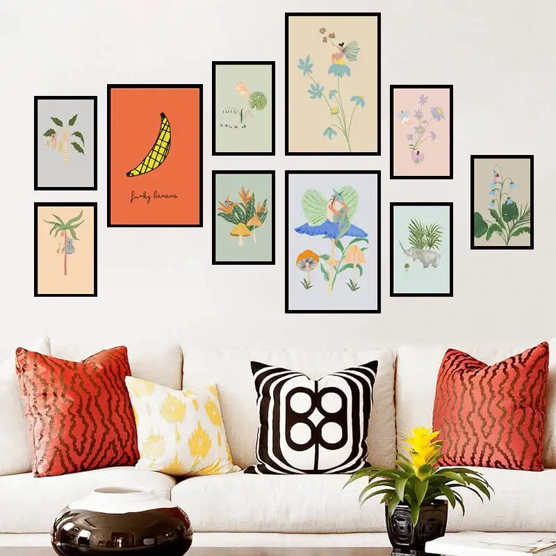 

Kids Nursery Day Dreaming Fairy Murals Decals Poster Canvas Wall Art for Bedroom Home Decorations