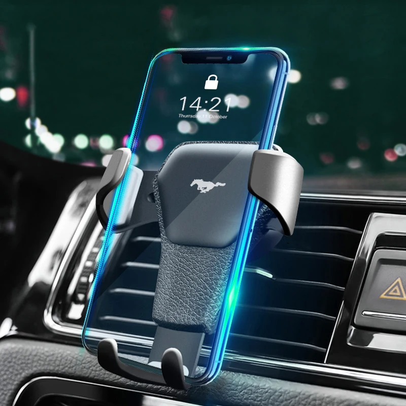 

1pcs Car Phone Holder Car Air Vent Clip Mount Mobile CellPhone Stand for Ford Mustang Shelby GT 350 500 Cobra Et Car Accessories
