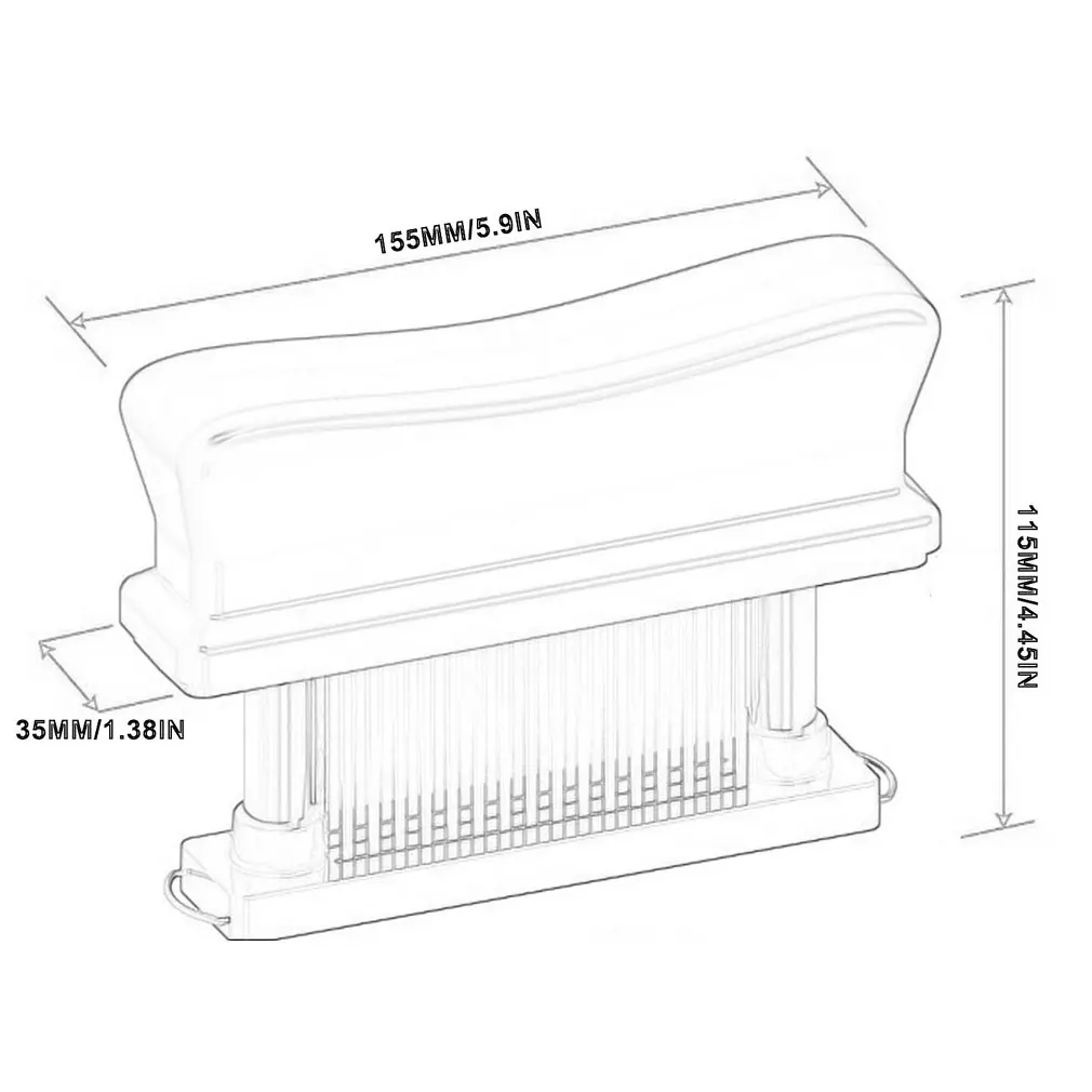 

10B 48 Needle Stainless Steel Steak Tenderizer Meat Hammer Muscle Broken Knife Meat Tenderer Steak Knife