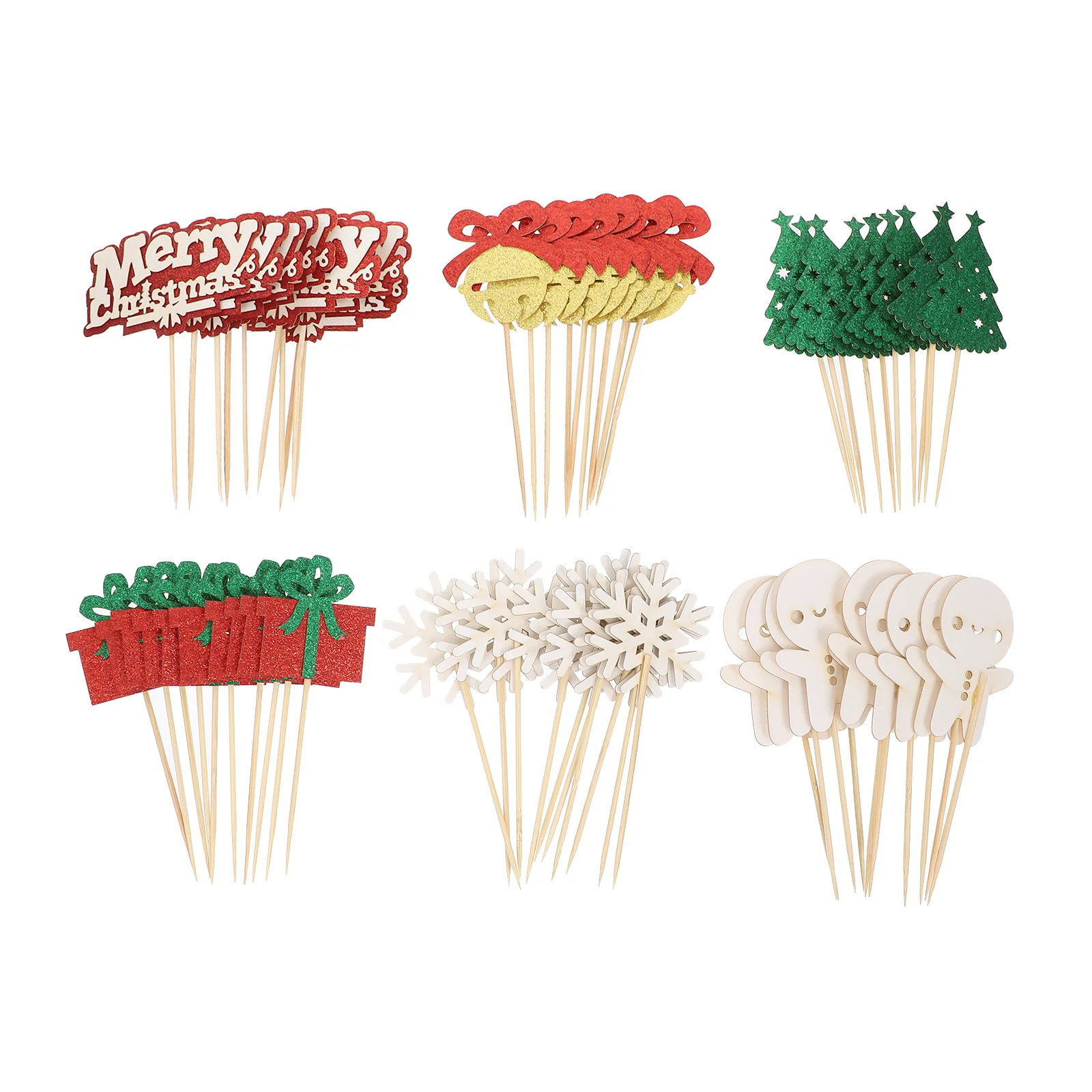 

60pcs Creative Dessert Ornaments Paper Cake Toppers Birthday Party Supply