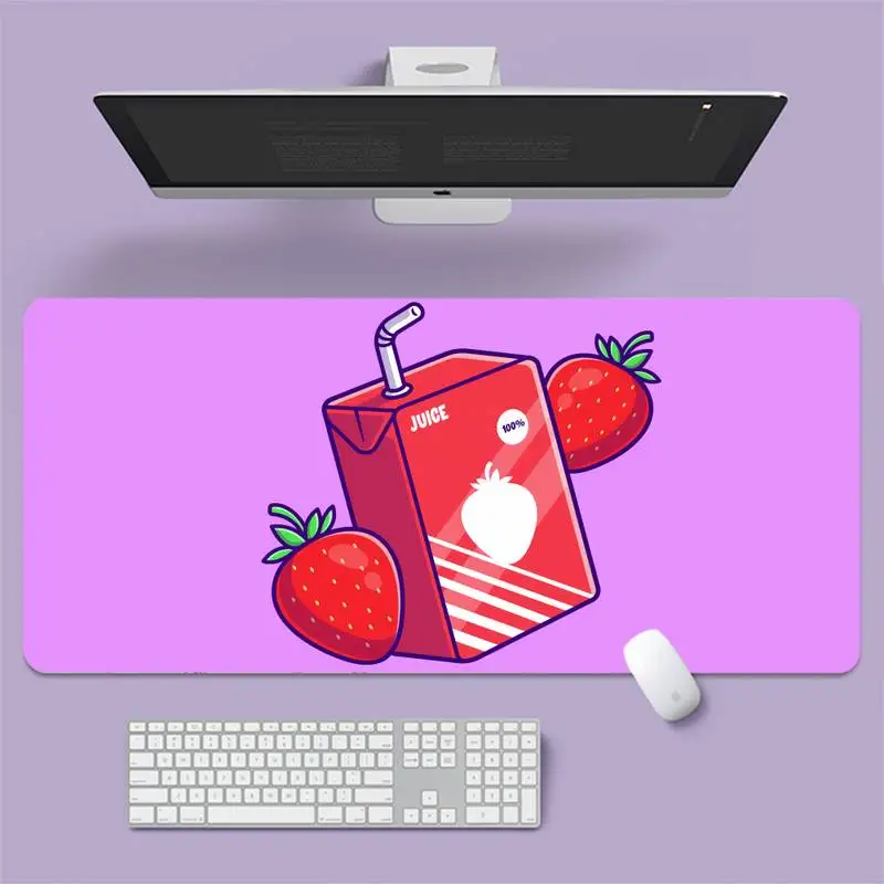 

Kawaii Japanese Strawberry Milk Keyboards Mat Rubber Gaming mousepad Desk Mat Large gaming laptop XL non-slip rubber mouse pad