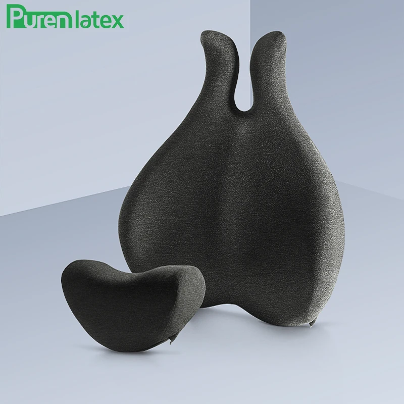 

Purenlatex Memory Foam Car Cushion Set Orthopedic Cushion Auto Pillow Coccyx Cushion for Sciatica Back Pain Relief Headrest