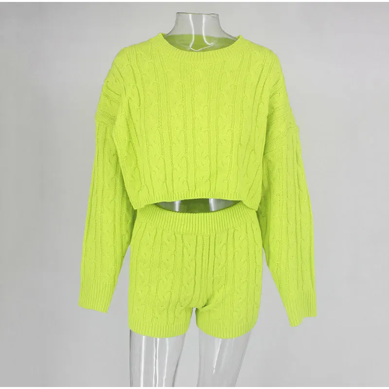 Женский сексуальный ребристый комплект из 2 предметов одежда для отдыха костюмы