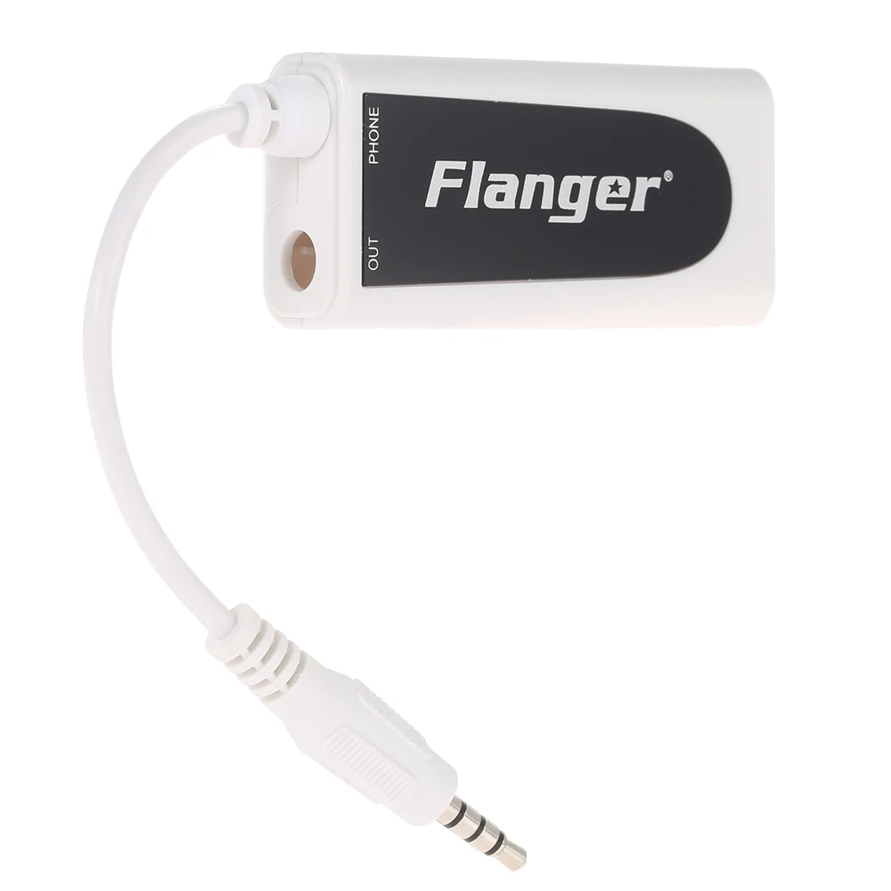 

Flanger Fc-21 Music Converter Adapter Small Exquisite White Guitar Bass for Android Apple iPhone iPad iPod Touch High Quality
