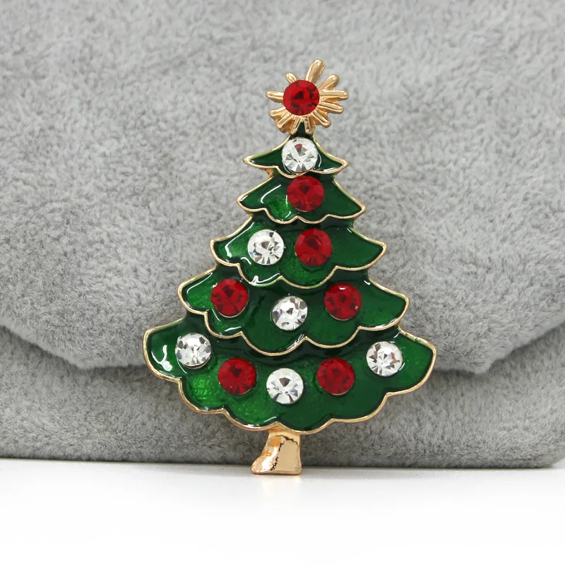 Рождественский подарок брошь значок для женщин или детей Санта дерево носки