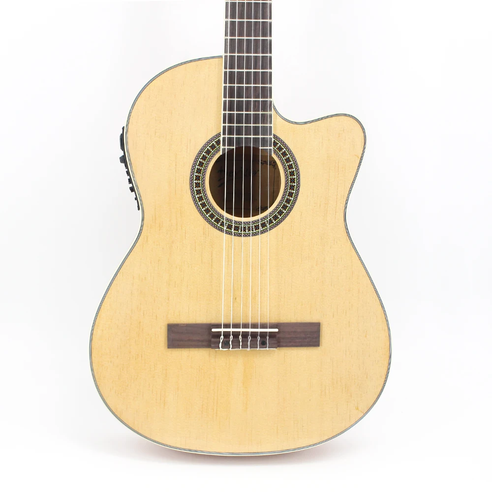 dünne körper klassische elektrische gitarre anfänger 39 zoll gitarre pickup freies tasche freies string natürliche farbe cutaway e