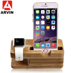 arvin wooden charging dock station for mobile phone holder stand bamboo charger stand base for apple watch and for iphone 8 x free global shipping
