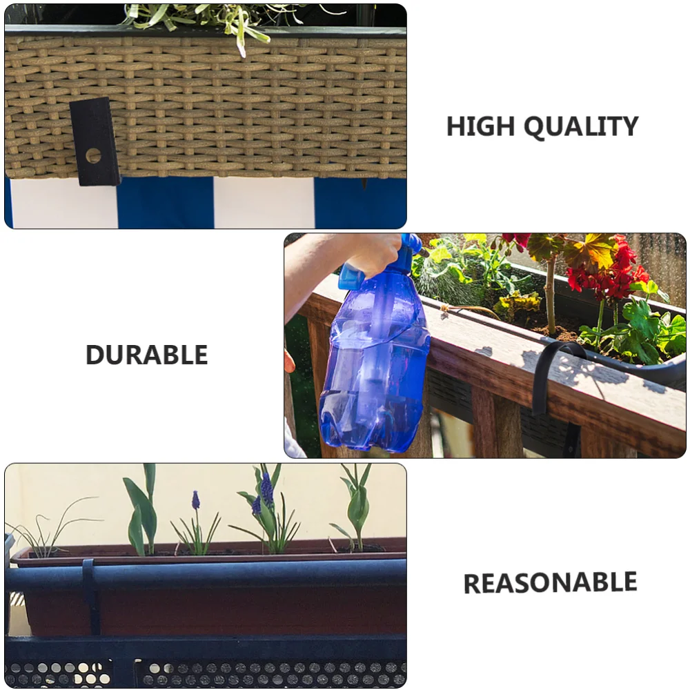 

4 pairs of Flower Boxes Bracket Creative Planter Hook Hanging Plant Brackets