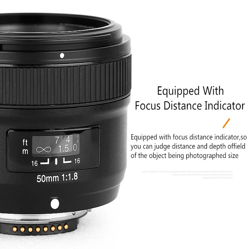 Объектив для камеры YONGNUO YN50 мм F1.8 MF YN 50 f/1 8 AF объектив апертура Автофокус NIKON D7500 D7200