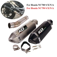 slip on motorcycle exhaust modified escape silencer muffler tip middle link pipe stainless for honda nc700 nc700x nc750 nc750x